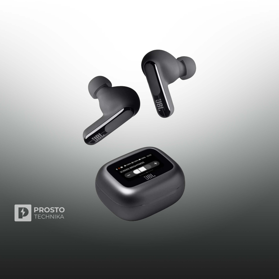 JBL Live Beam 3 True Wireless In-Ear Earbuds with display & mic - Black